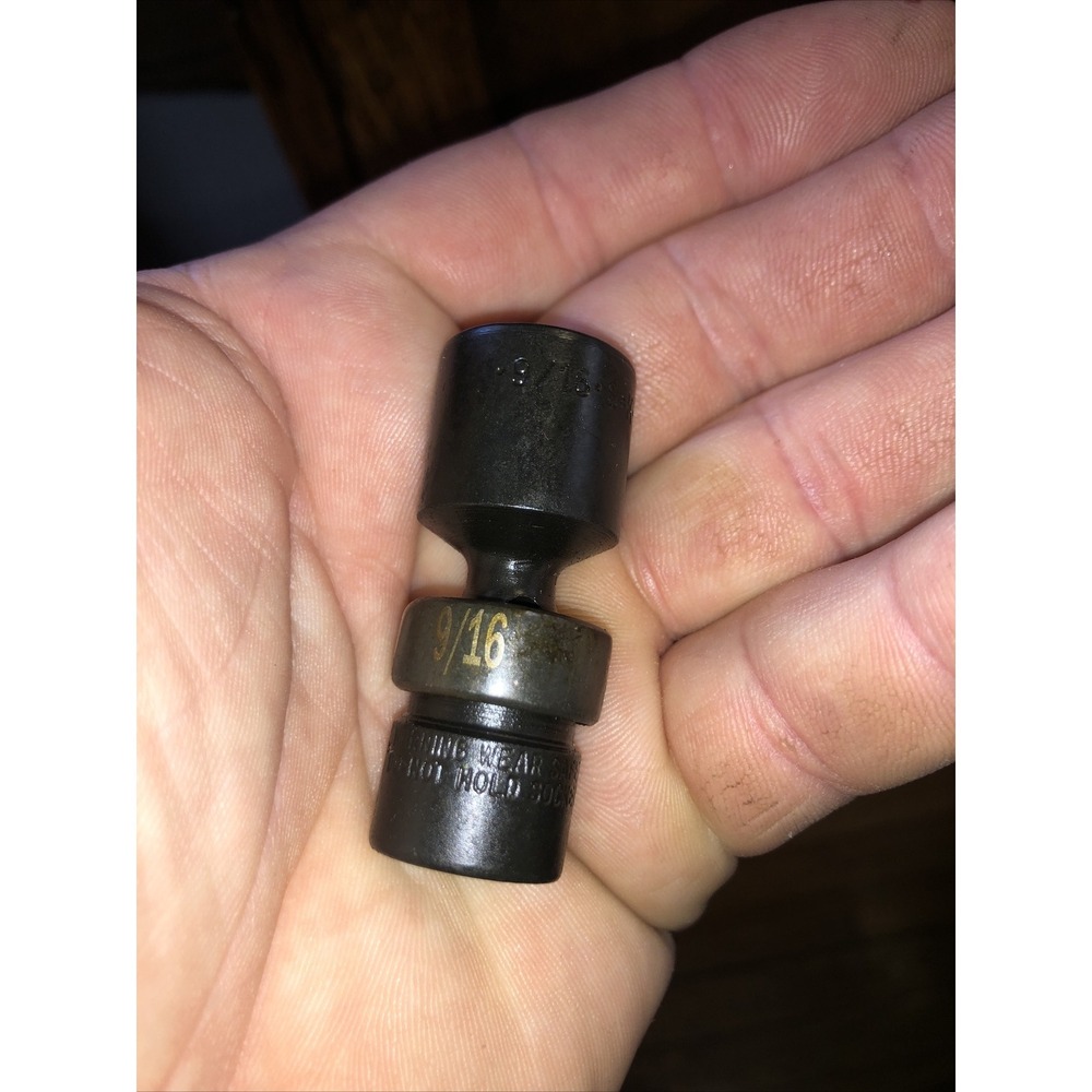 9/16" Std SK Tools Universal Flex Swivel Impact Socket 6pt 1/4" Drive 32318 USA - Picture 4 of 4